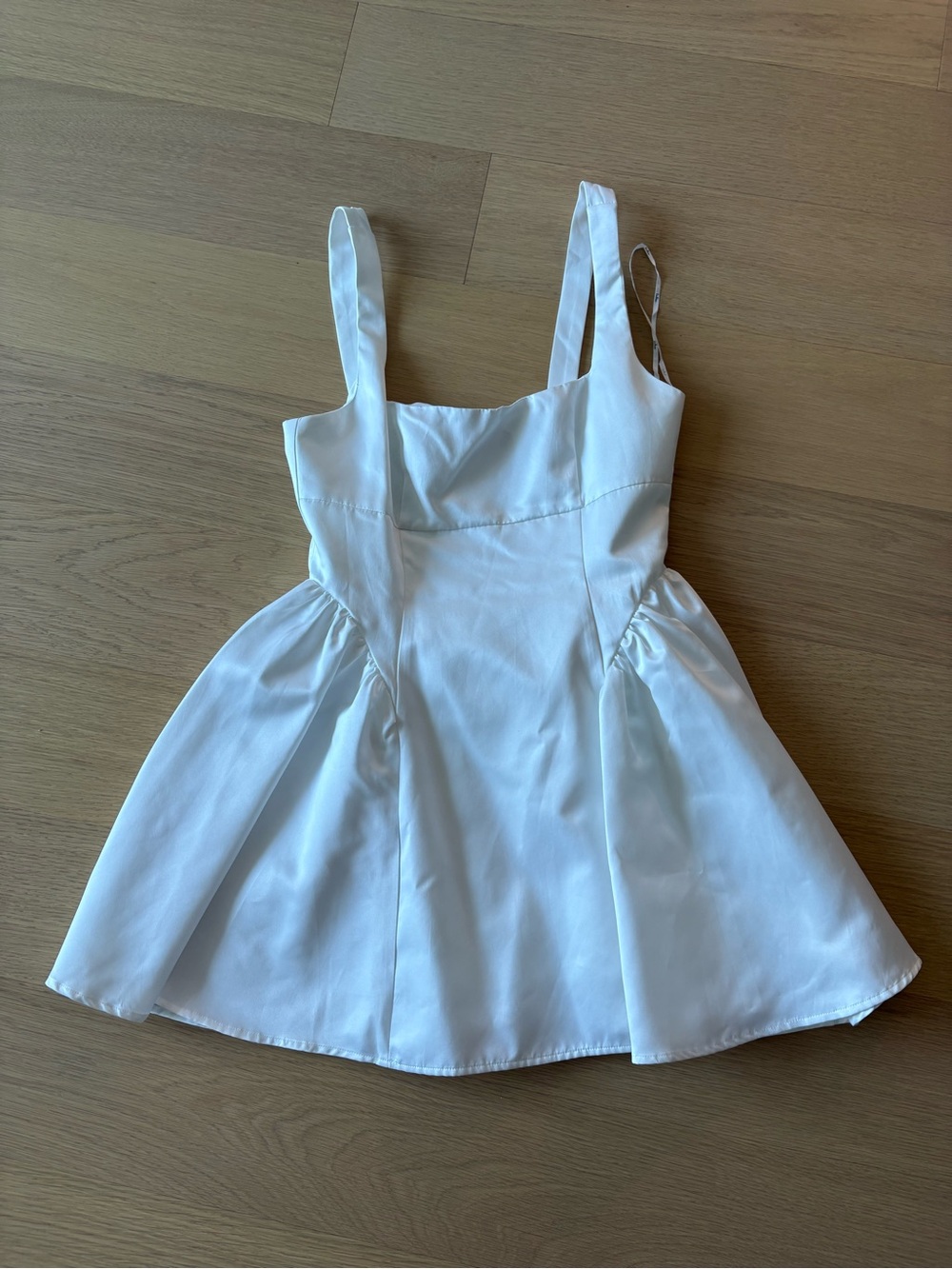 Lulus Promise White Satin Sleeveless Mini Dress